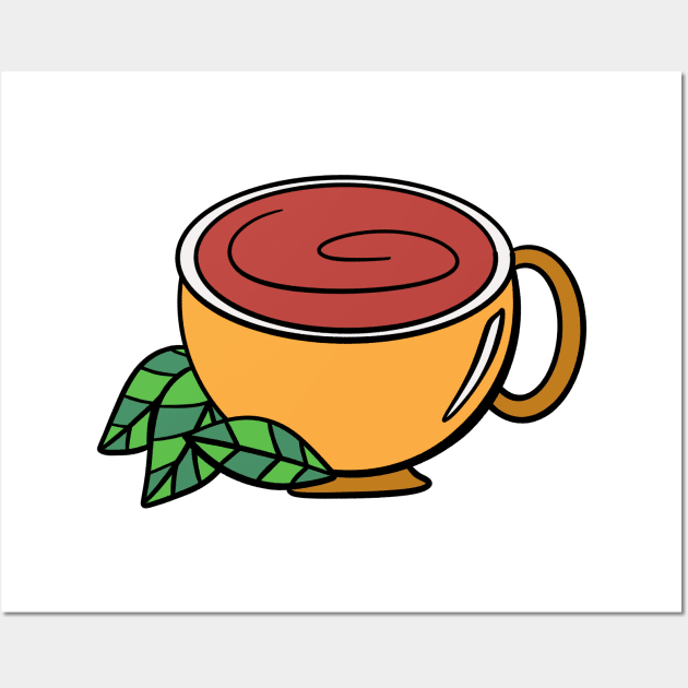 Cup of Tea Wall Art by Kelly Louise Art